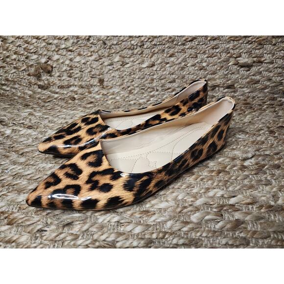Womens Ladies Fashion Pointy Toe Low Heel Flats Leopard Print Shoes CN-42, US 10 - Picture 1 of 11